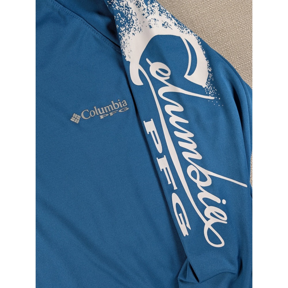 Columbia PFG Long Sleeve Shirt Blue Omni-Shade Sun Protection XK6222 Womens S - Picture 3 of 6